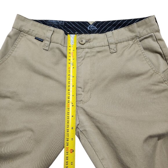 Quicksilver Chino Pants Men's 31 Brown Straight Fit Slim Leg Cotton - Picture 15 of 16